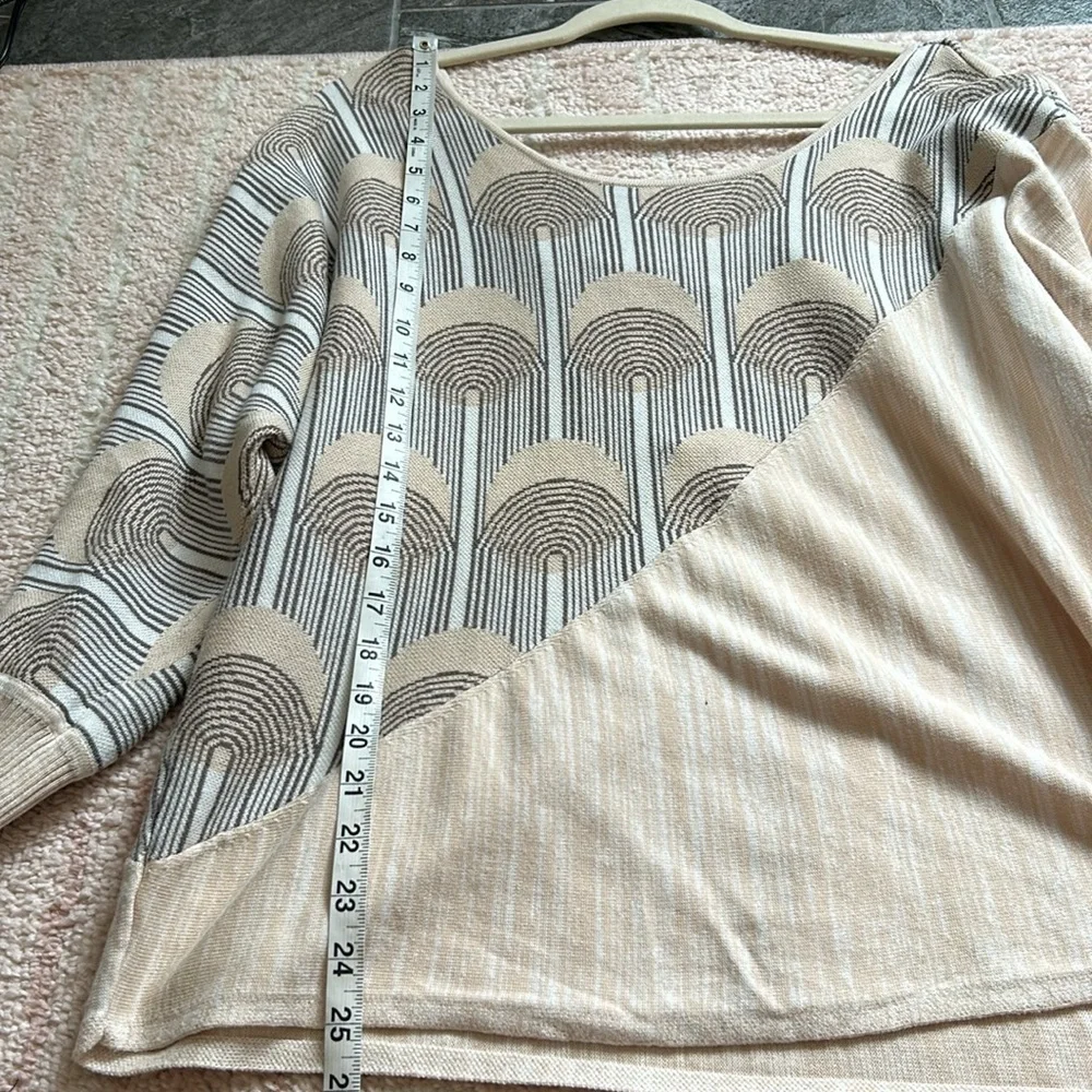 Anthropologie Daily Practice Knit Sweater Dolman Sleeves Neutral Size Large - Picture 9 of 11